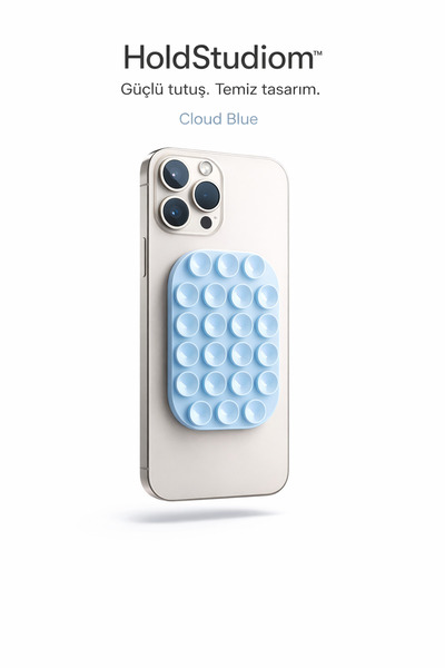 HOLDSTUDIOM Çift Yüzlü Telefon Tutucu –MagSafe Uyumlu, Mıknatıslı & Vakumlu P...