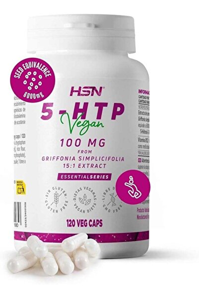 Hsn 5-HTP | 100mg | 120 Veggie Caps | Sleep Improvement + Reduces Stress | Ve...