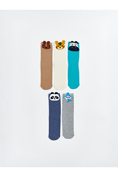 LC Waikiki Sparkling Choices Embroidered Boys' Socks 5-Piece from Shining Store