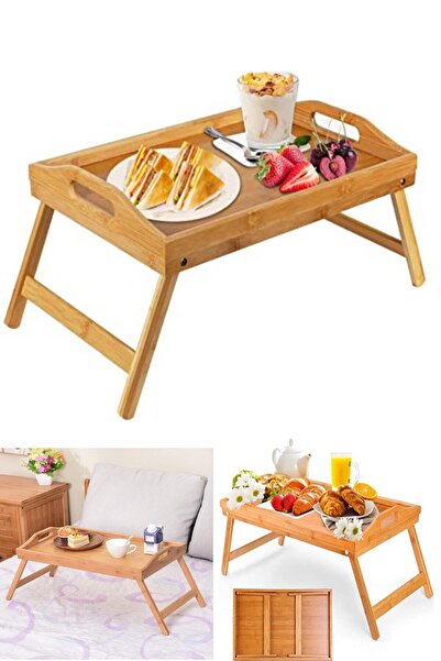 ozbience Katlanabilir Çok Amaçlı Sehpa ve Yatak Üstü Kahvaltı Tepsisi
