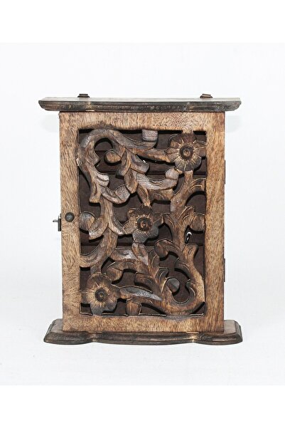 Otantik Çarşı Dulap pentru chei din lemn antic 20x7x24 cm. K017