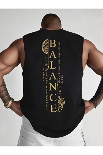 bellanova Silatrend Men's Black Original Printed Oversize Cut Cotton Crew Nec...