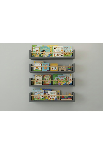 EGN WOODS 50X4 Anthracite Mdf Baby Room Organizer Children's Room Montessori ...