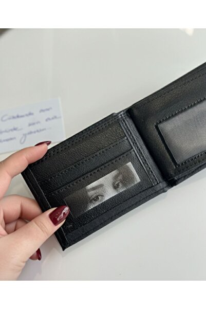 MEYSHA JEWELRY Kişiye özel göz baskılı erkek cüzdan