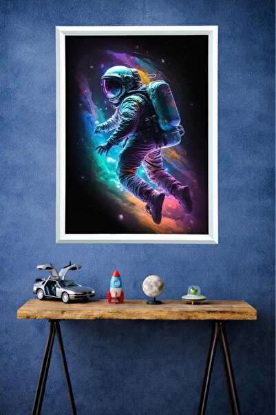 LUXRN Astronaut Universe Space Themed Modern Art Framed Wall Painting Series