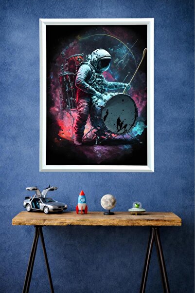 LUXRN Astronaut Universe Space Themed Modern Art Framed Wall Painting Series