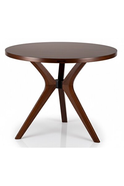 Masifart Alirio 90 cm Kayın Poli (3 Lü) Yuvarlak Yemek Masası