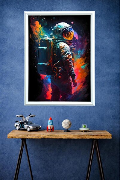 LUXRN Astronaut Universe Space Themed Modern Art Framed Wall Painting Series