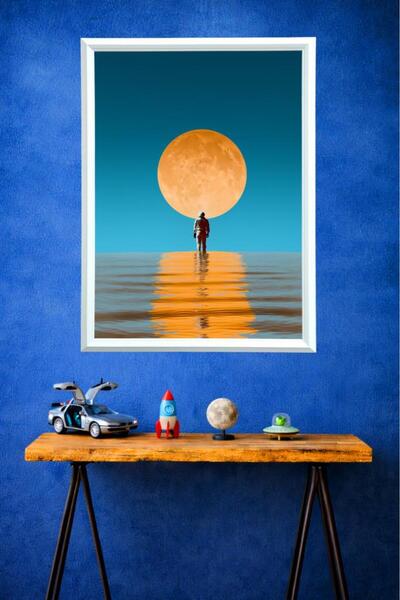LUXRN Astronaut Universe Space Themed Modern Art Framed Wall Painting Series