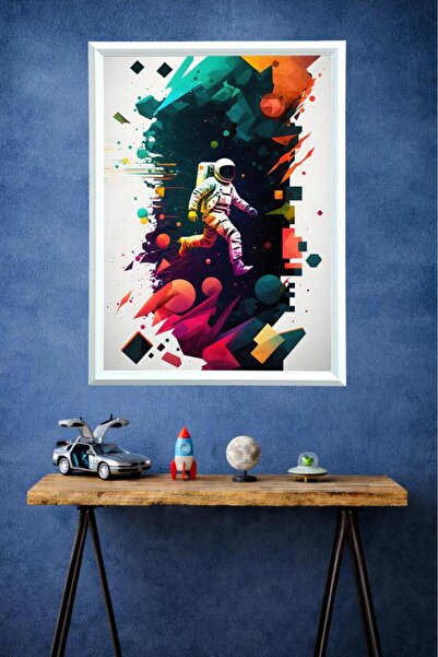 LUXRN Astronaut Universe Space Themed Modern Art Framed Wall Painting Series