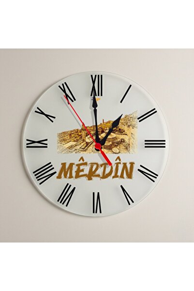 ZERYA Ceas de perete cu cifre romane, design orașul Mardin - Ceas Mardin