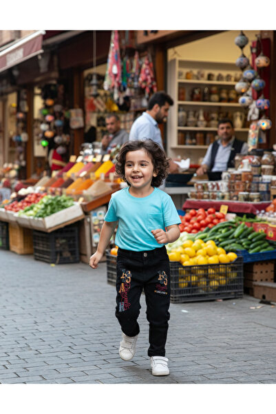 CUBBUX Момчешки панталони от деним с бродирани джобове