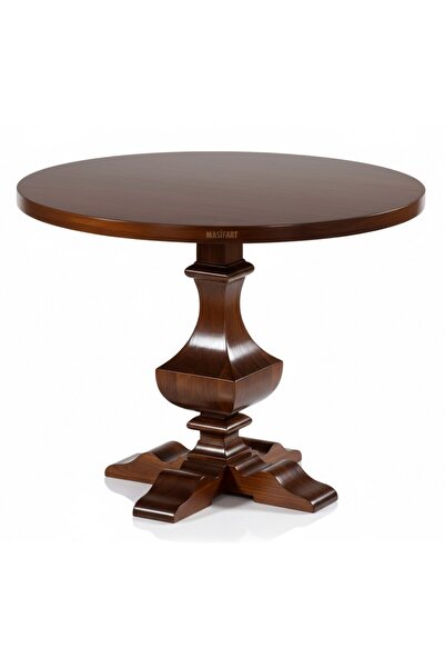 Masifart Lucjan 80 cm Kesme Yuvarlak Yemek Masası
