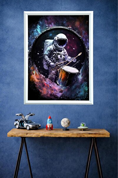 LUXRN Astronaut Universe Space Themed Modern Art Framed Wall Painting Series