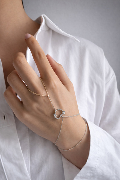 Ressia Heart Butterfly Stone Model Şahmeran