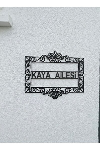 Kalp Formlu Kişiye Özel Aile Lazer Kesim Tabela
