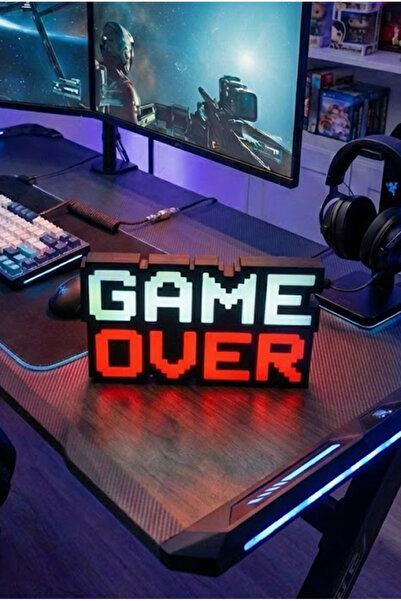 Shaddshop Game Over Aydınlatmalı Dekoratifli Tablo (ADAPTÖR DAHİL)