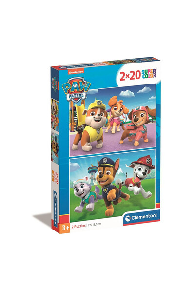 CLEMENTONI Puzzle Patrula Cățelușilor - Loc de joacă 2×20 piese