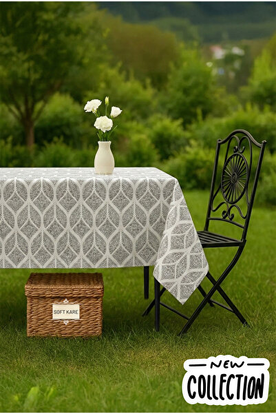 Soft Kare PVC Elyaflı Masa Örtüsü – Silinebilir, Su Geçirmez, Modern Desen, M...