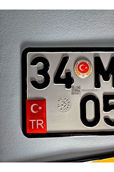 BsElektronik Plaka Kırmızı Damla Tasarım TR Motosiklet İçin Tasarlanmış Stick...