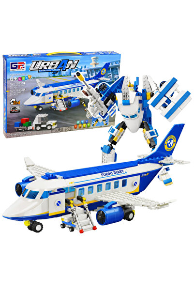 Three top online Robot Avion de Pasageri 2 în 1 Lumini 417 buc.