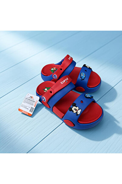 AkınalBella Sandale pentru băieți cu autocolant Eva, colorate, cu talpă ușoară