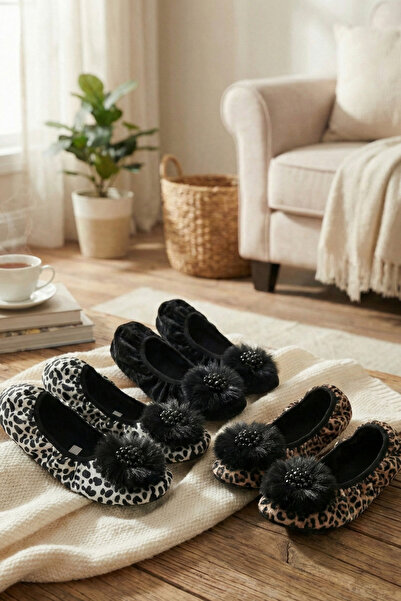 Mijja Set of 3 Velvet, Stoned and Furry Home Slippers, Daily Gift, Hajj Umrah...