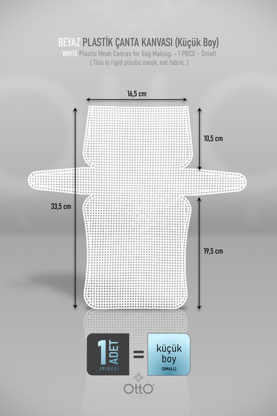 Otto Plastic Torba Canvas - Bela - Mala veličina (16.5k33.5cm) - Torba komad