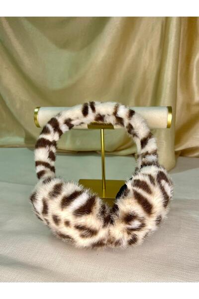 D&Z ACCESSORİES سماعات أذن من القطيفة بنمط الفهد |   سماعات أذن قابلة للطي من...