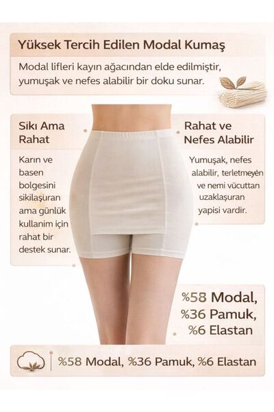 HB TREND Modal Above-Knee Hidden Skirt Shorts Leggings – Black, Nude and Whit...