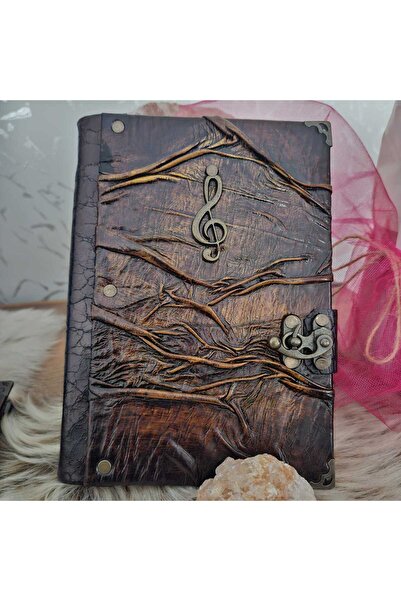 Legend Deri Sol Anahtari Antique Brown Vintage Genuine Shamua Paper Gift Memo...