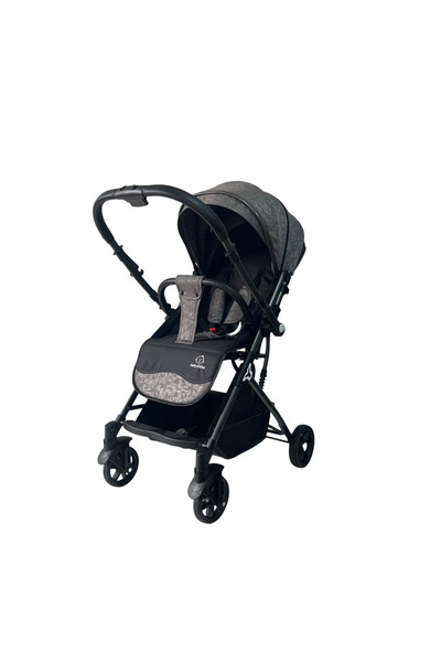 Generic Baby Shine Flying Stroller for Kids - V6-2A - Black and Gray