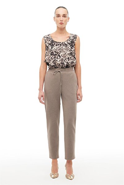 Perspective Kahverengi Yüksek Bel Havuç Pantolon