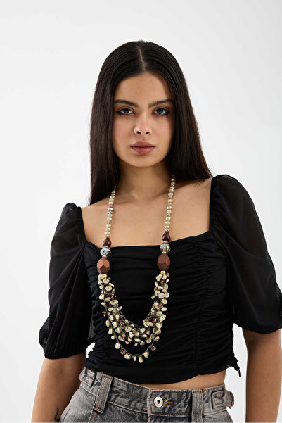 JİMNY JEWELRY Crystal Glitter Bead String Necklace