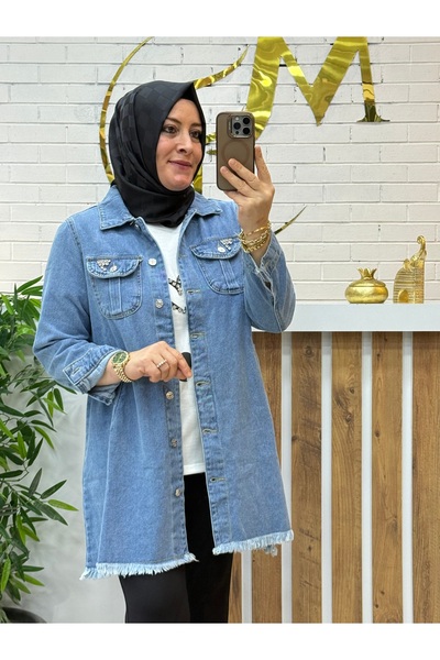 Meryemce Butik BÜYÜK BEDEN ARALIĞI KOT CEKET (geniş kalıp 2 beden küçük alman...