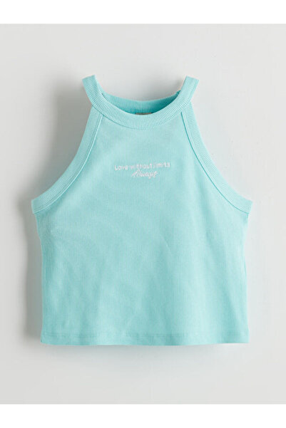 LC Waikiki قميص بدون أكمام مطبوع عليه هالتر روبا للفتيات من UZG STORE