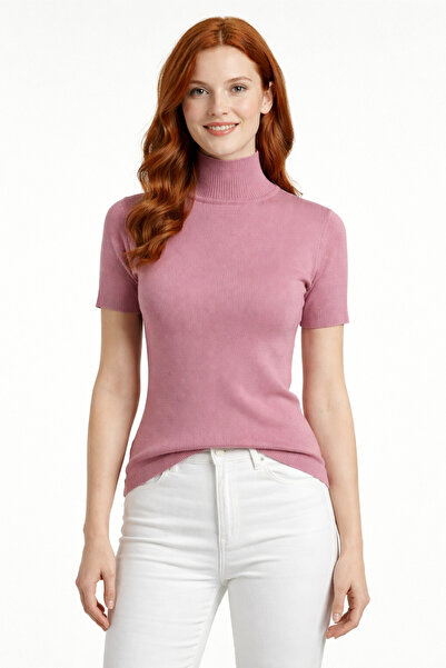 Neden Tekstil Half Fisherman Short Sleeve Knitwear Blouse