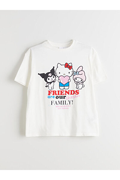 LC Waikiki RMZ GİYİM FARKİLYA Tricou pentru fete cu imprimeu Hello Kitty și p...
