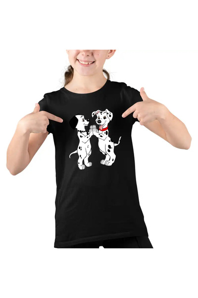 OEM Tricou Copii Fete 101 Dalmatieni Joaca Catel Dalmatian Puppy