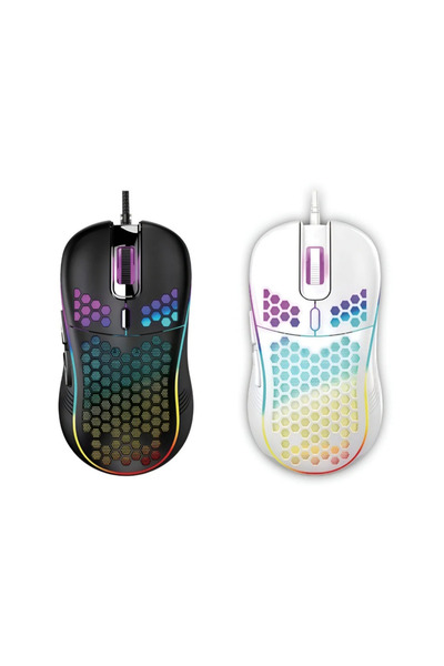 MT EP82101 RGB IŞIKLI PETEK TASARIM ULTRA HAFİF 3200 DPI KABLOLU GAMING OYUNC...