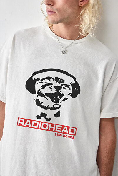 Tee&more. Unisex Oversize Radiohead the Bends Printed Premium T-Shirt