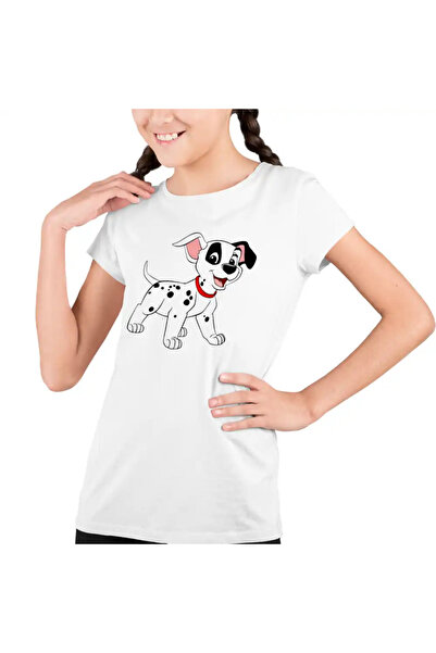 OEM Tricou Copii Fete 101 Dalmatieni Patch Catelus Dalmatian
