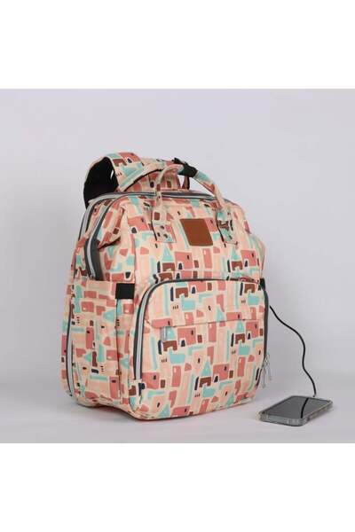 Generic بيبي شاين شنطة مواليد متعددة الوظائف مع شاحن مدمج متنقل للهاتف - من ا...