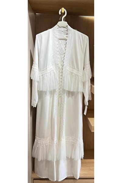 Generic روب رضاعة و استقبال للأمهات - قطعتين - اوف وايت