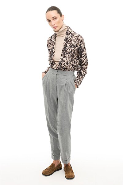 Perspective Gray Double Leg Trousers