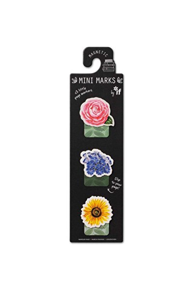 İF Mini Marks Magnetic Mini Bookmark Set of 3 Flowers