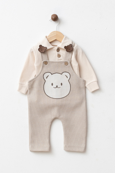 yukobaby bebeğiniz için en doğalı طقم ملابس للأطفال الأولاد بتصميم دب لطيف مك...