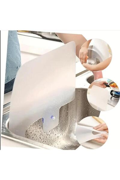 ozbience Lavabo Su Yağ Sıçratmaz Vantuzlu Plastik Önlük Koruyucu