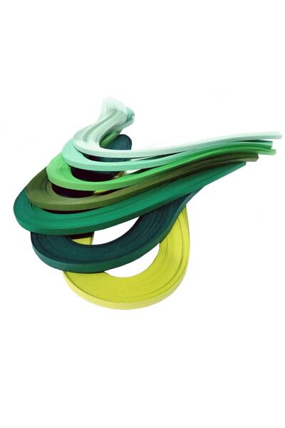 quilling Green World Series 7 Different Shades of Green Color - 3mm - 700 Pieces