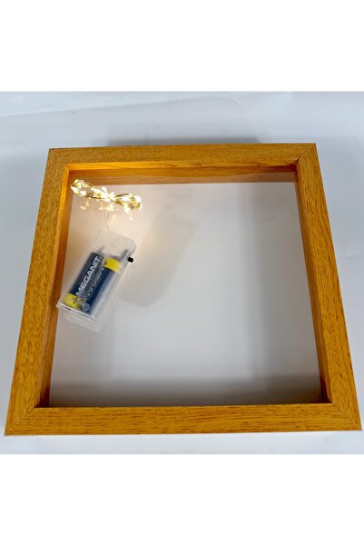 fy design Led Hediyeli 25x25 Ölçü Derin Anı Çerçevesi Gül Kutusu Çerçevesi